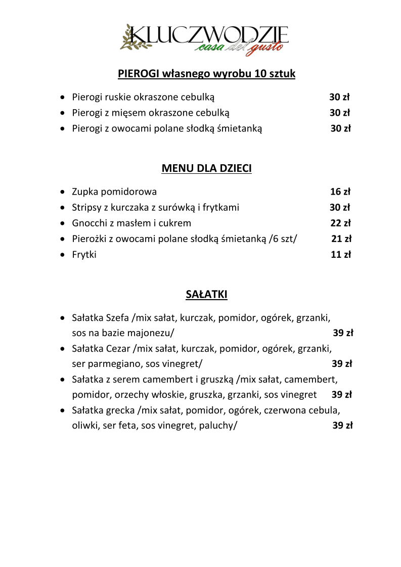 Menu Restauracja Kluczwodzie-3